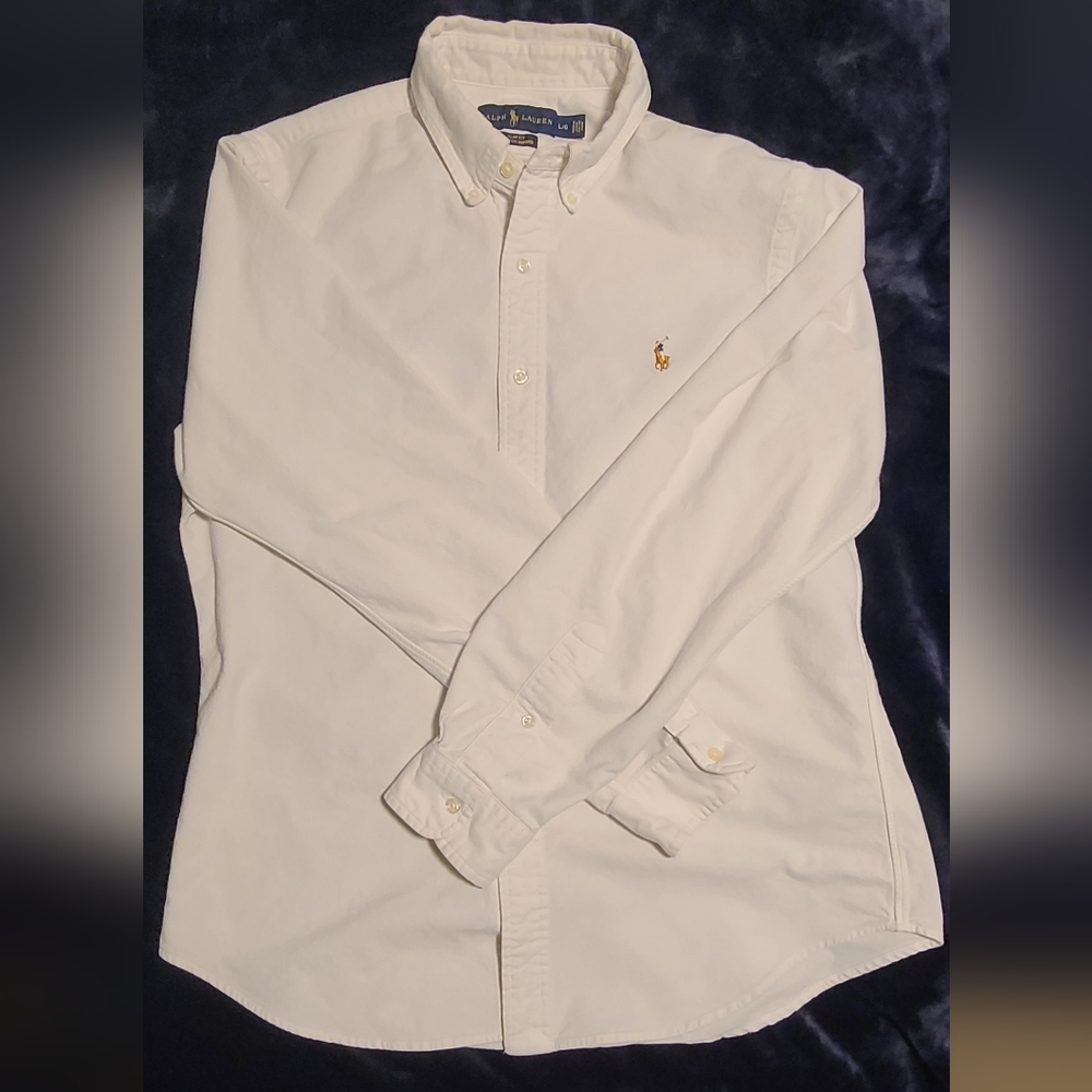 Polo Ralph Lauren White Oxford Shirt (Slim Fit - Large)